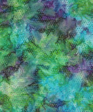 Grønne og lilla nuancer m. prikker - Bali - Eyelike Fabrics