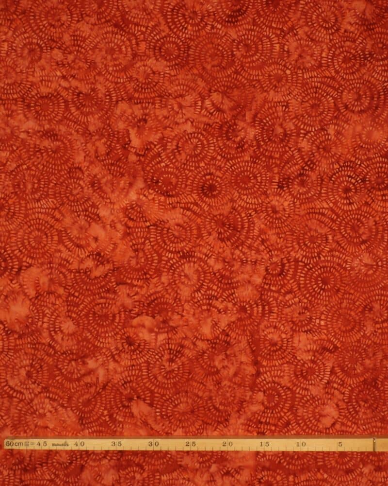 Rustfarvet cirkelmønster - Bali - Eyelike Fabrics