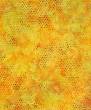 Gul/orange m. lilla og turkis prikker - Bali - Eyelike Fabrics