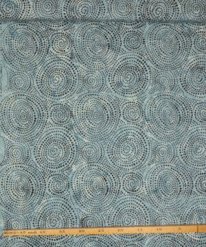 Blå nuancer med cirkelmønster - Bali - Eyelike Fabrics