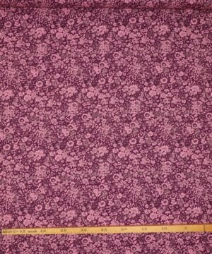 Emily Silhouette Flower, bordeaux/lys pink - Liberty - Liberty Fabrics