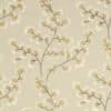 Flødefarvet/guld blomster m. glimmer - Boligtekstil - Swafing
