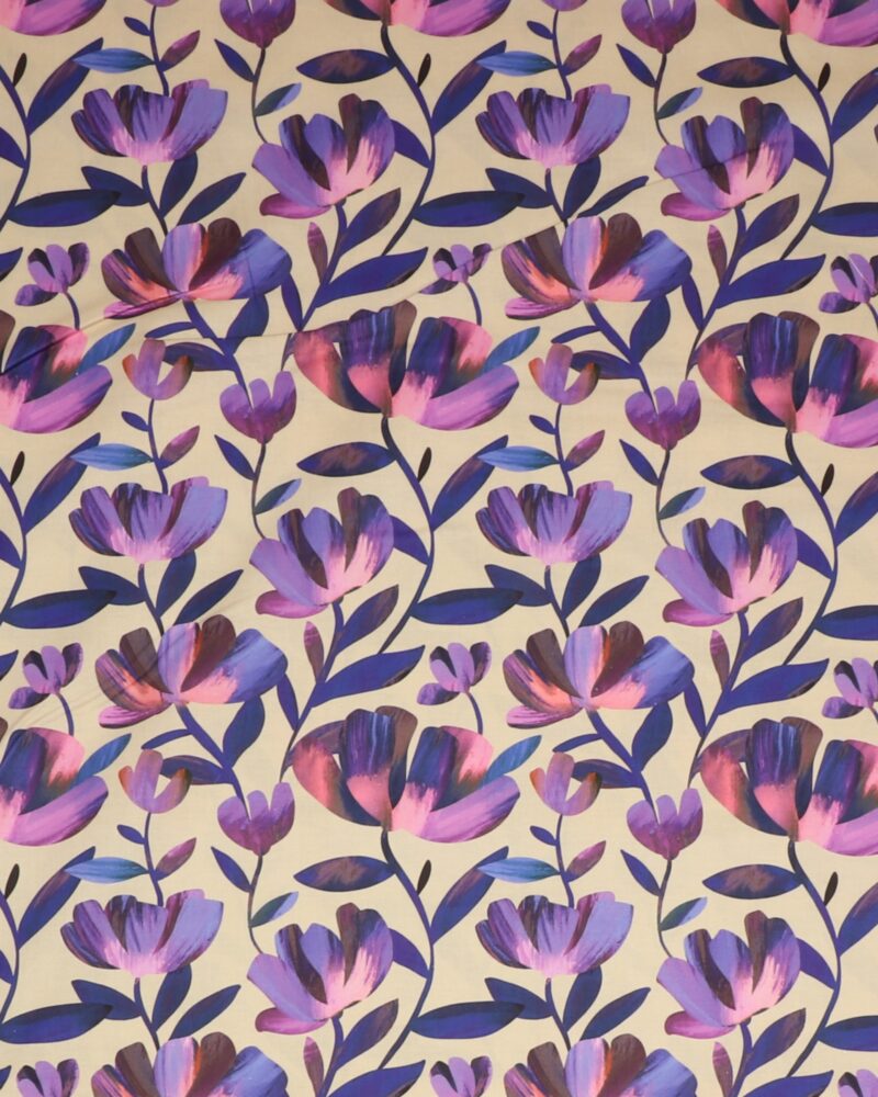 Luminous daydream, blomster på lysegul bund - Patchwork - RJR Fabrics