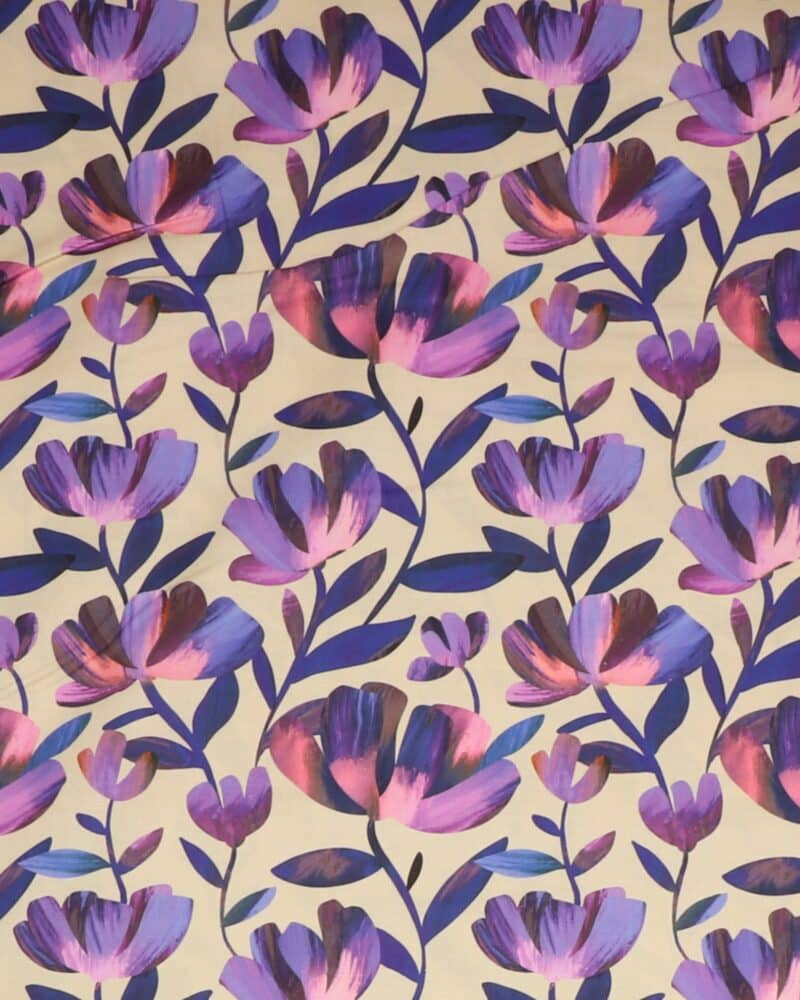 Luminous daydream, blomster på lysegul bund - Patchwork - RJR Fabrics