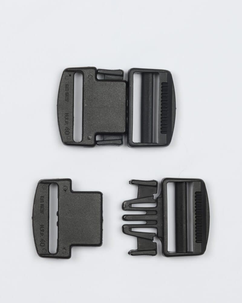 Klikspænde, 40 mm sort -