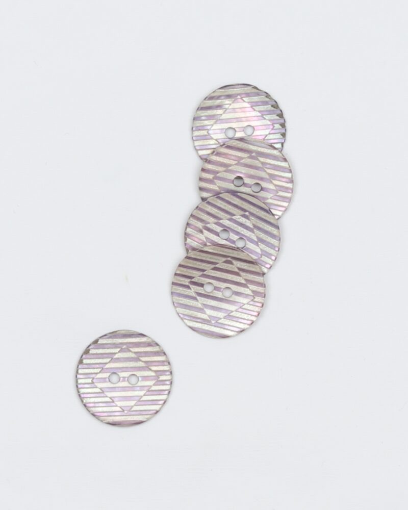 Stribet lyselilla - Perlemor 18 mm -