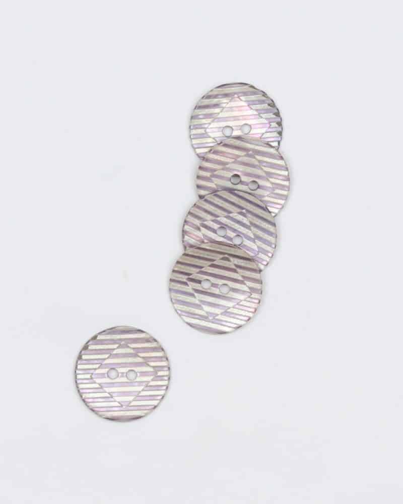 Stribet lyselilla - Perlemor 18 mm -