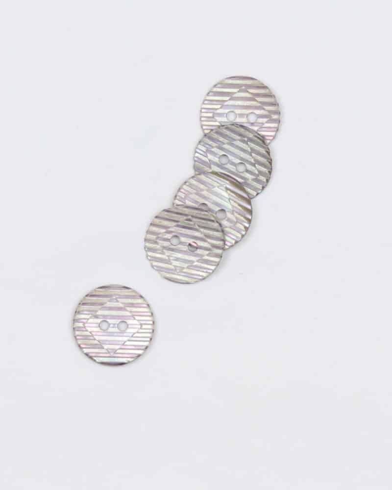 Stribet lyselilla - Perlemor 15 mm -