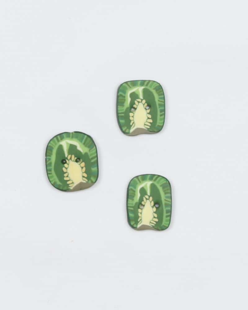 Grøn peberfrugt - 13x16 mm -