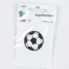 Fodbold sort/hvid, 35 mm - Strygelap -