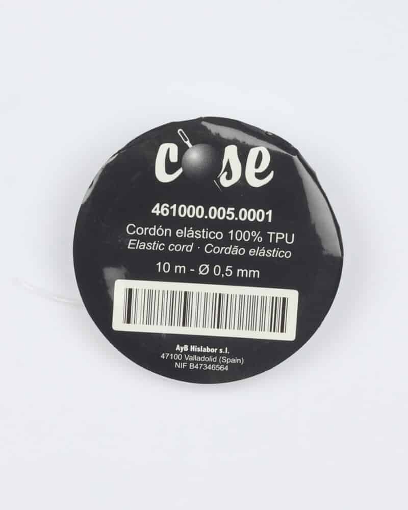 Elastisk transparent snøre, 10 m - 0,5 mm -