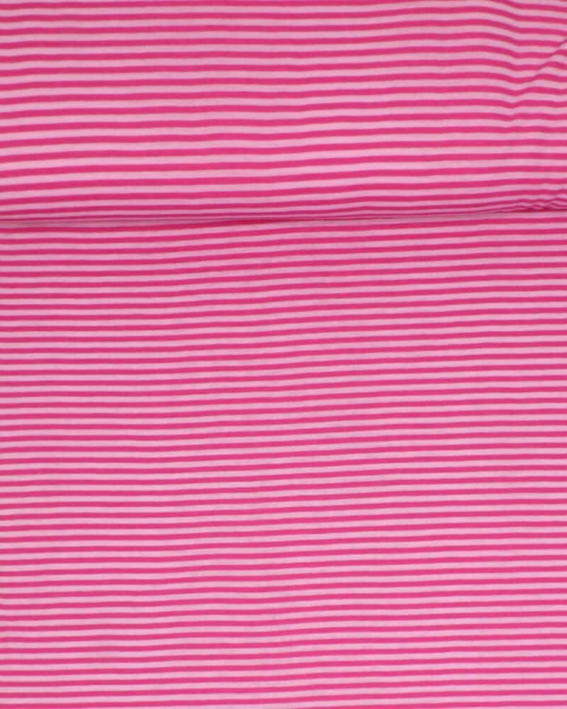 Pink/lyserød striber - Uld - Info mangler