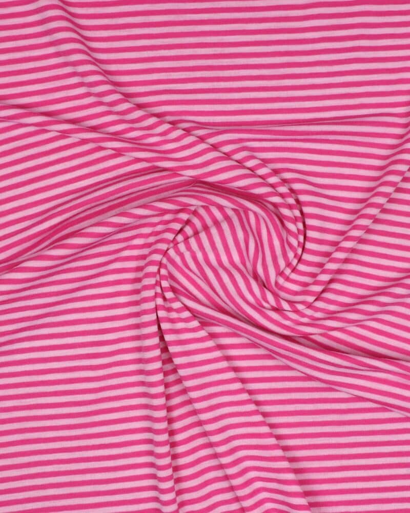 Pink/lyserød striber - Uld - Info mangler