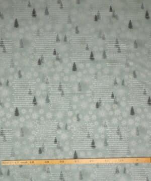 Star Sprinkle, grå med træer - Patchwork - Stoffabrics