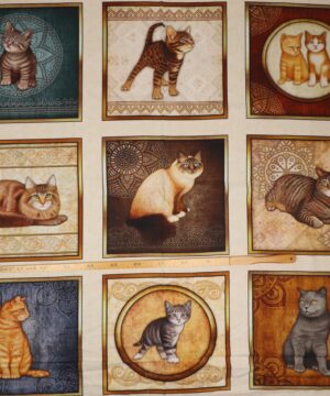 Felicity, 9 motiver med katte og killinger - Patchwork rapport - Quilting Treasures