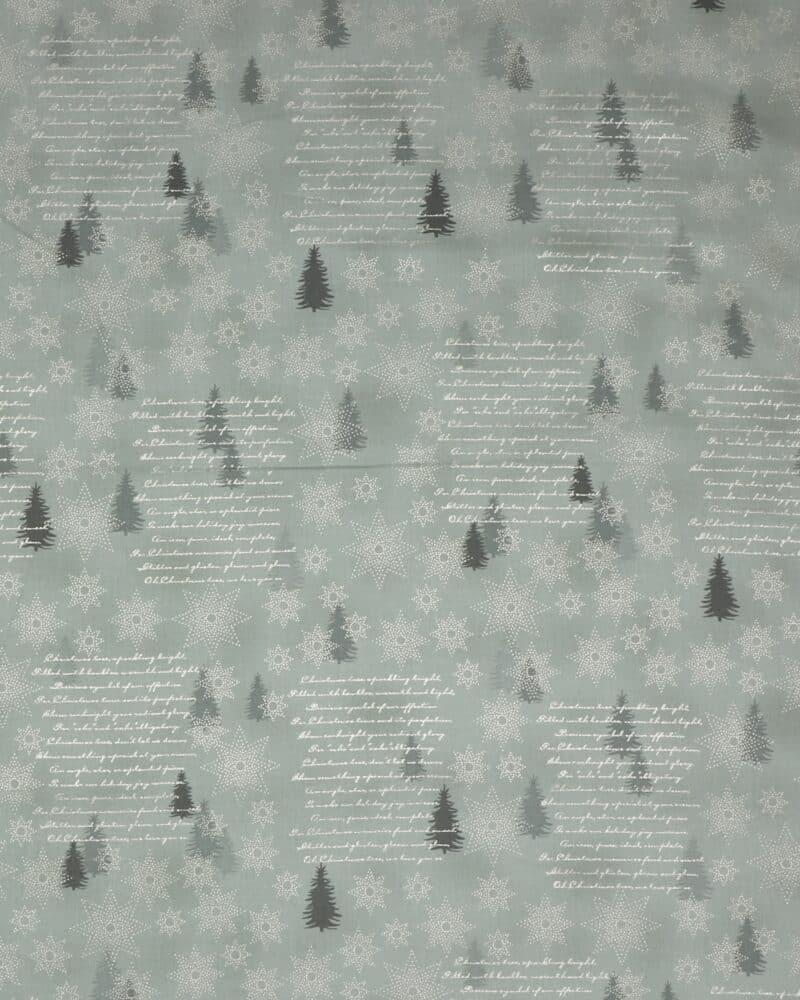 Star Sprinkle, grå med træer - Patchwork - Stoffabrics