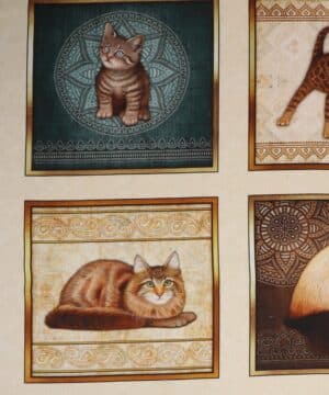 Felicity, 9 motiver med katte og killinger - Patchwork rapport - Quilting Treasures