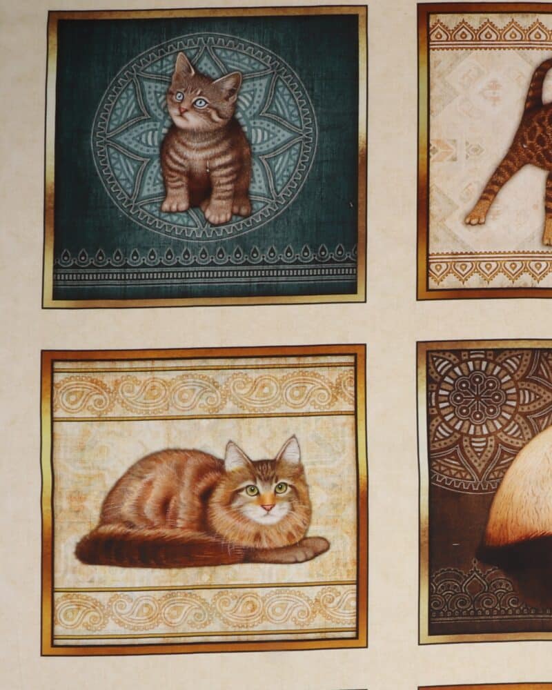 Felicity, 9 motiver med katte og killinger - Patchwork rapport - Quilting Treasures