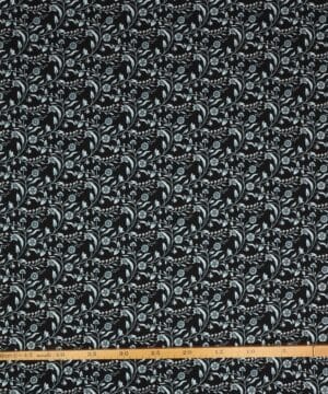 Atelier Glashouwer, lyseblå på sort - Patchwork - Eyelike Fabrics