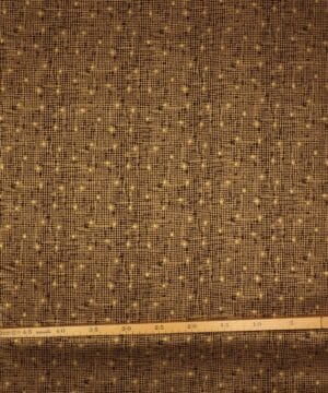 Petit Cristal, brun m. streger og stjerner - Patchwork - Stoffabrics