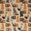 Felicity, katte på lysebrun - Patchwork - Timeless Treasures Fabrics of SoHo