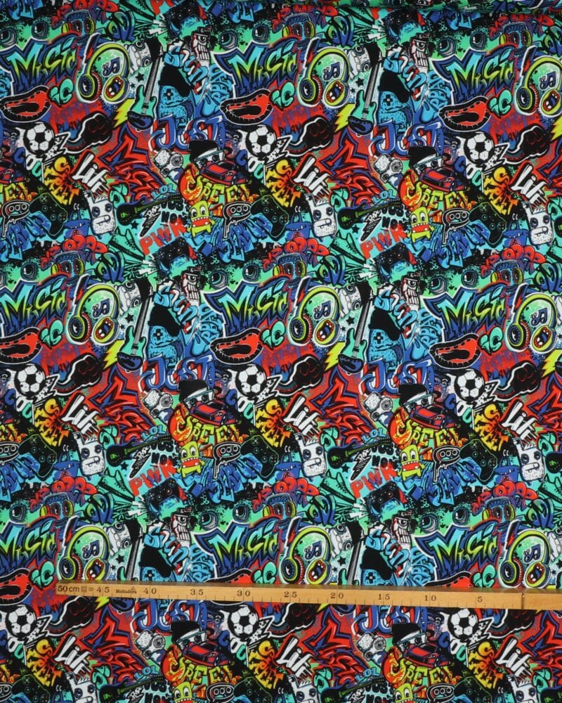 Grafitti og udstyr til fritidsaktiviteter - French Terry - Swafing