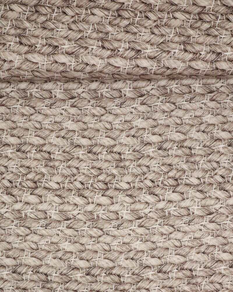 Mønster i brune/beige nuancer - Viskose Jersey - Info mangler