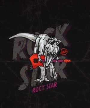T-rex spiller guitar - French Terry rapport - Swafing