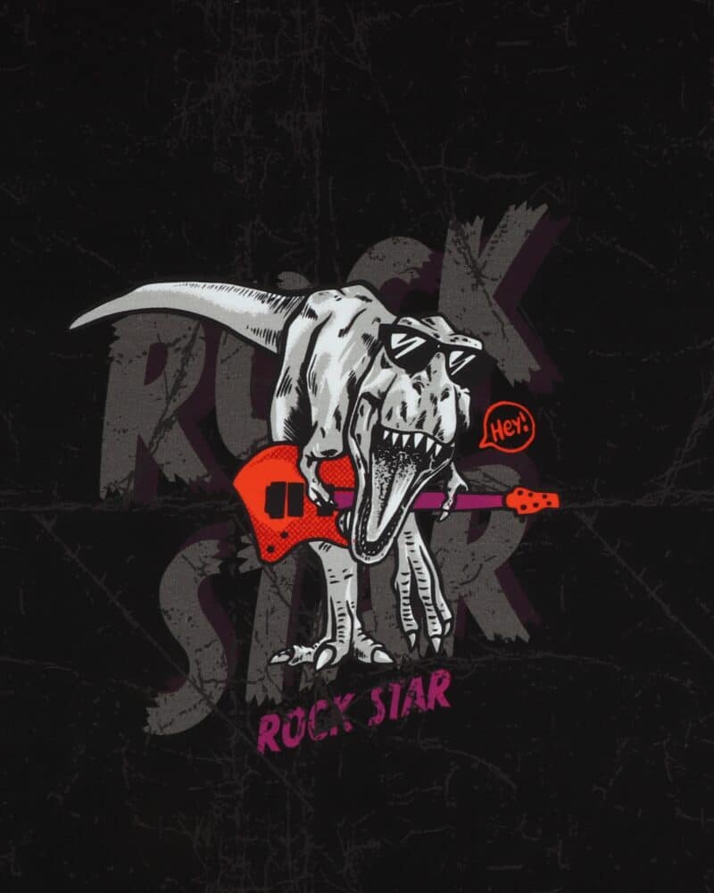 T-rex spiller guitar - French Terry rapport - Swafing
