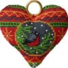 Dompap i hjerte - 8x7 cm -