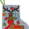 Elg, lille julesok - 7x7 cm -