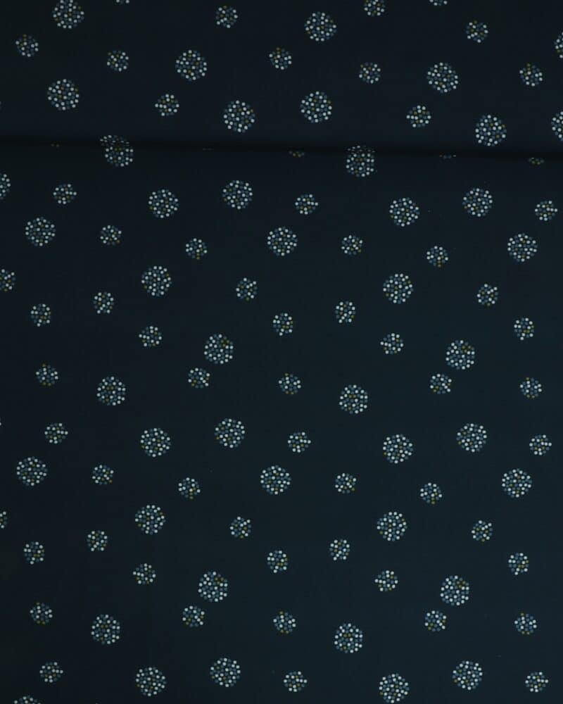 Prikmønster på mørkeblå - Jersey - Stoffabrics