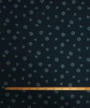 Prikmønster på mørkeblå - Jersey - Stoffabrics