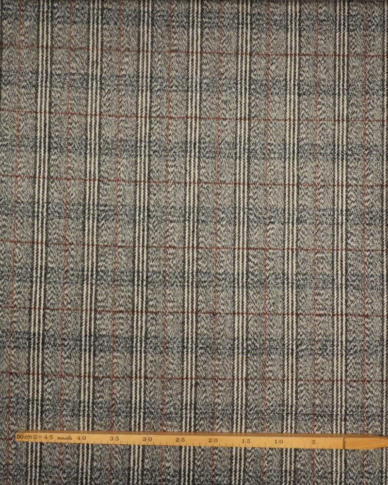 Tern, sort/grå/rust/offwhite - Viskose/polyester - Info mangler