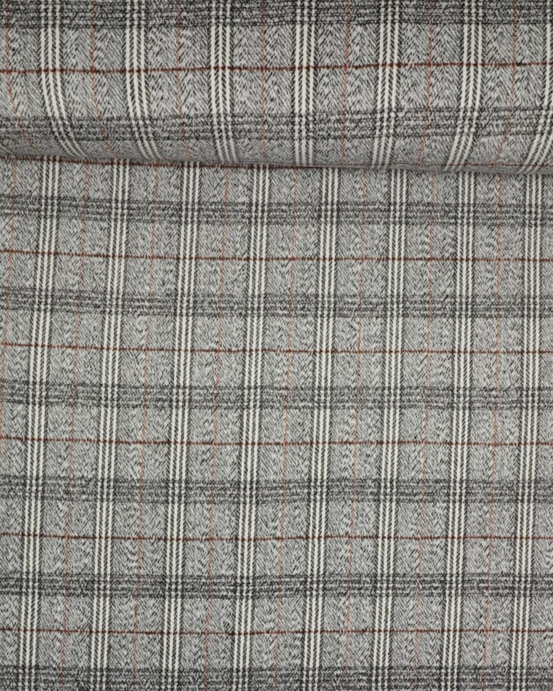 Tern, sort/lysegrå/rust/hvid - Viskose/polyester - Info mangler