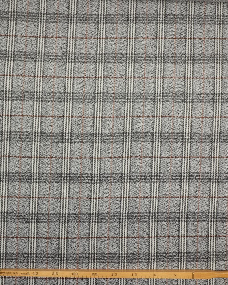 Tern, sort/lysegrå/rust/hvid - Viskose/polyester - Info mangler