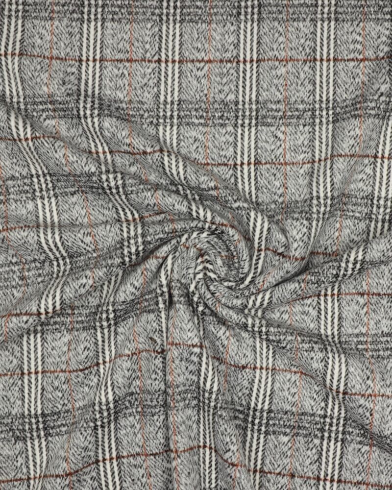Tern, sort/lysegrå/rust/hvid - Viskose/polyester - Info mangler