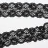 Elastisk blonde, sort - 90 mm -