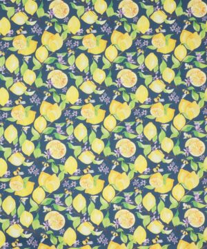 Citroner og bier på blå bund - Patchwork - Paintbrush studio fabrics