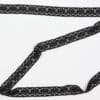 Elastisk blonde, sort m. hjerte - 20 mm -