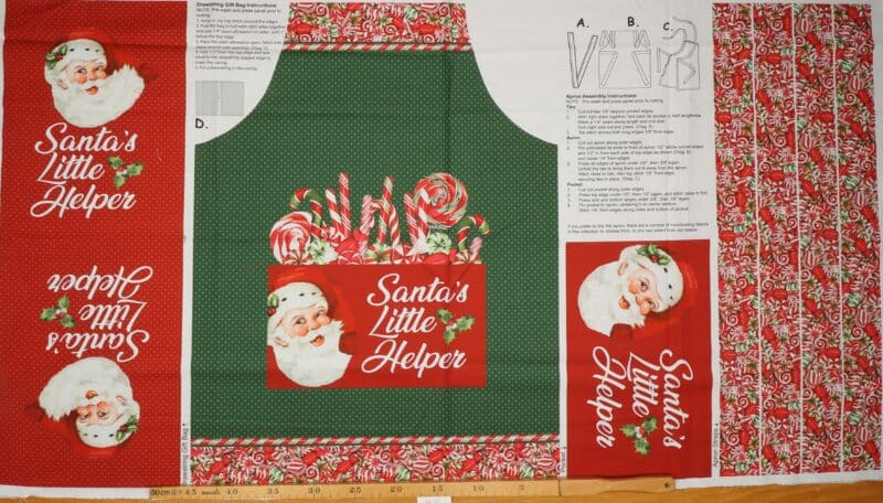 Peppermint candy, Sy et juleforklæde til børn - Patchwork rapport - Northcott