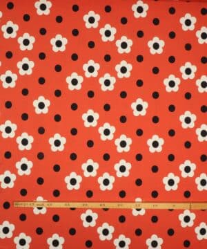 Retroblomster - Jersey - Stoffabrics