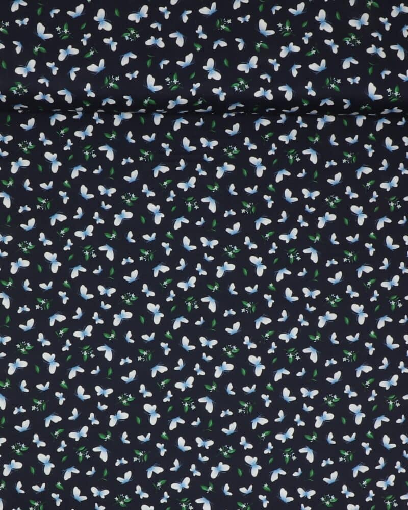 Lemon fresh, sommerfugle på blå - Patchwork - Michael Miller Fabrics