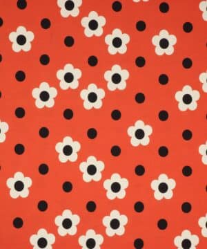 Retroblomster - Jersey - Stoffabrics