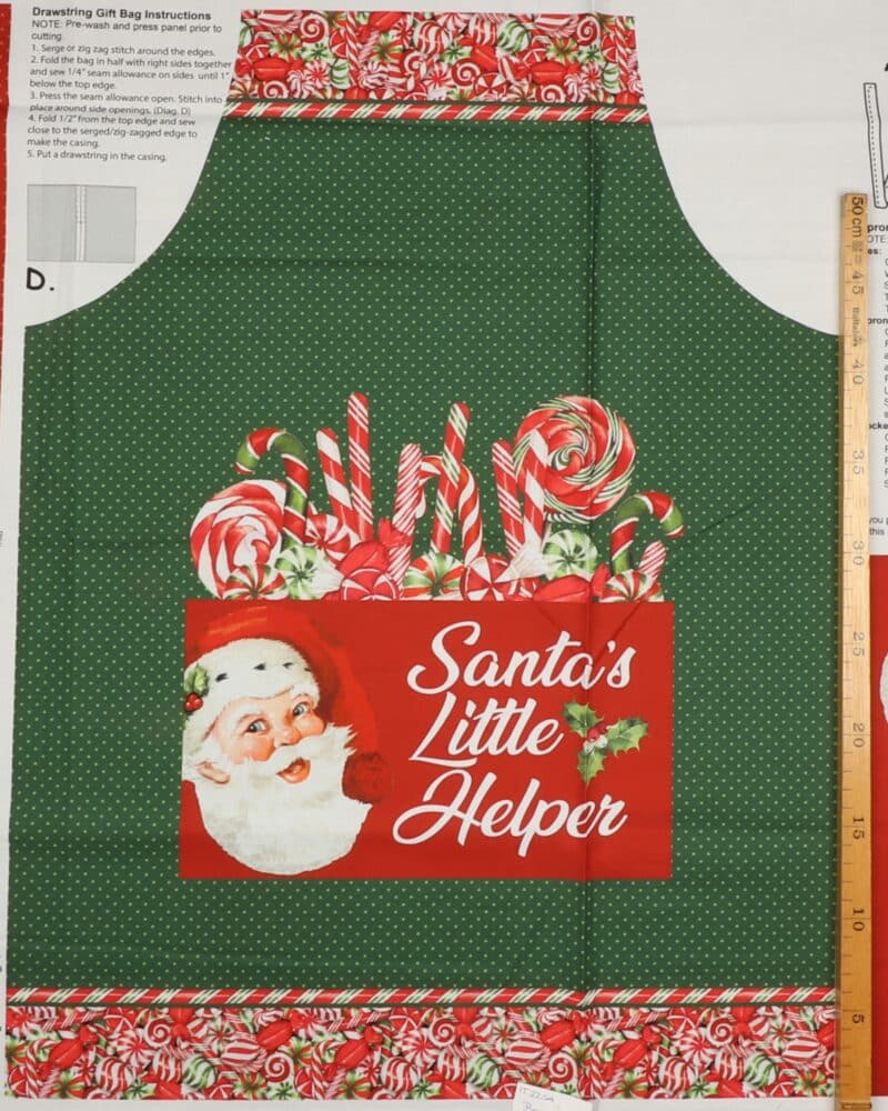 Peppermint candy, Sy et juleforklæde til børn - Patchwork rapport - Northcott