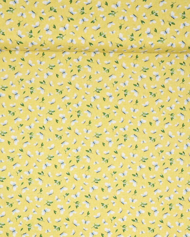 Lemon fresh, sommerfugle på gul - Patchwork - Michael Miller Fabrics