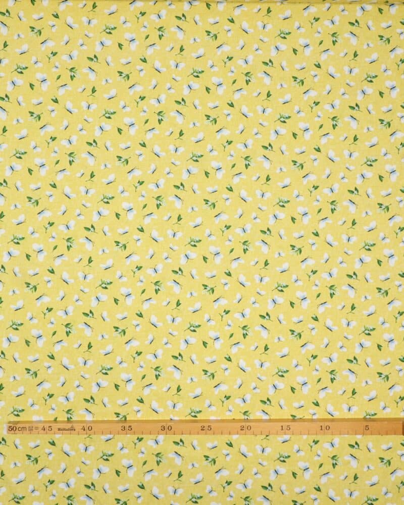 Lemon fresh, sommerfugle på gul - Patchwork - Michael Miller Fabrics