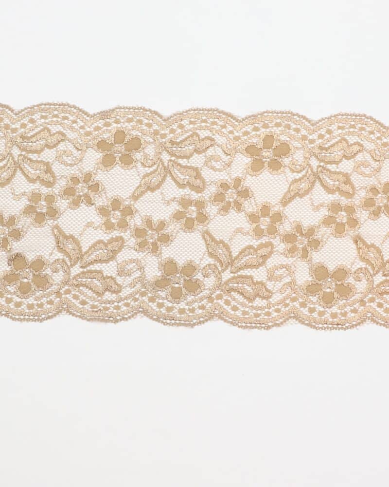 Elastisk blonde, lysebrun - 150 mm -