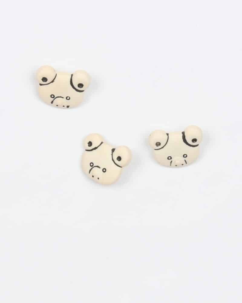 Offwhite bamsehoved - 17 mm -