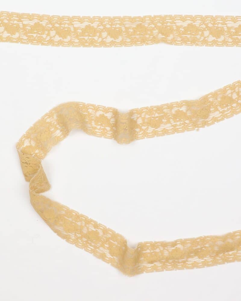 Elastisk blonde, gulbeige - 30 mm -